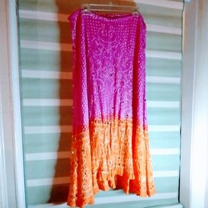 Vintage Boho Indian tie-dye skirt